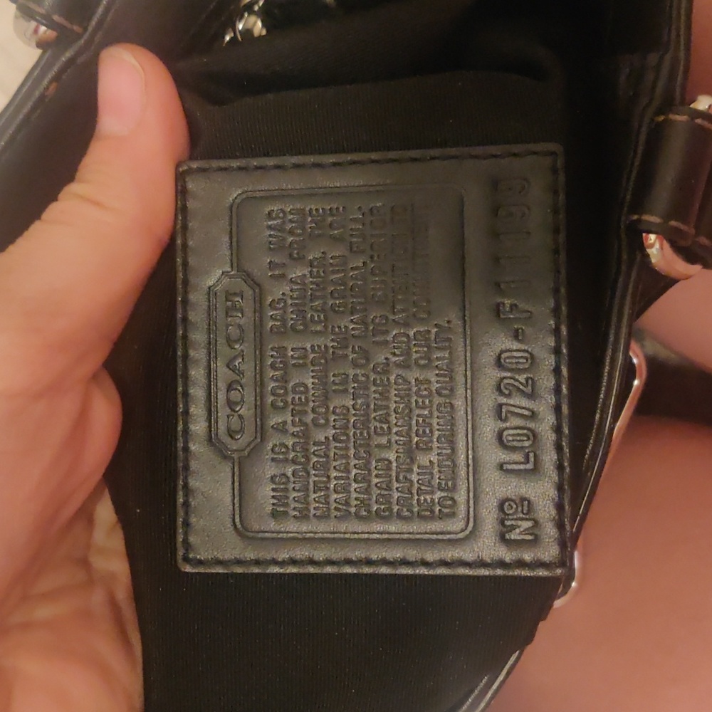 Coach Vintage black leather Hampton style satchel bag - Picture 7 of 9